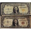 Image 1 : Lot of 1935A $1 Hawaii & North Africa WWII Emergency Issue Silver Certificate Notes
