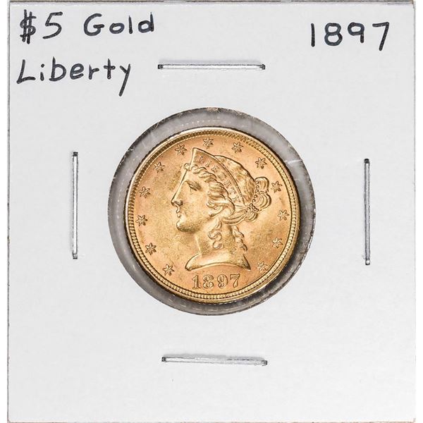 1897 $5 Liberty Head Half Eagle Gold Coin
