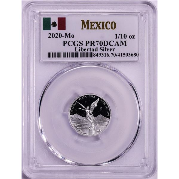 2020-Mo Mexico Proof 1/10 oz Silver Libertad Coin PCGS PR70DCAM