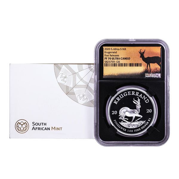 2020 South Africa Proof Krugerrand Silver Coin NGC PF70 Ultra Cameo First Releases