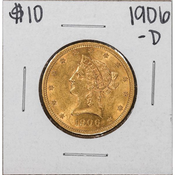 1906-D $10 Liberty Head Eagle Gold Coin