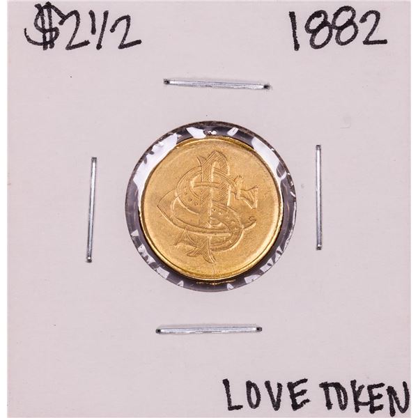 1882 $2 1/2 Liberty Head Quarter Eagle Gold Love Token Coin