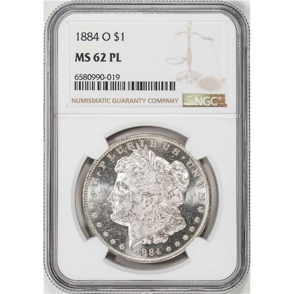 1884-O $1 Morgan Silver Dollar Coin NGC MS62PL