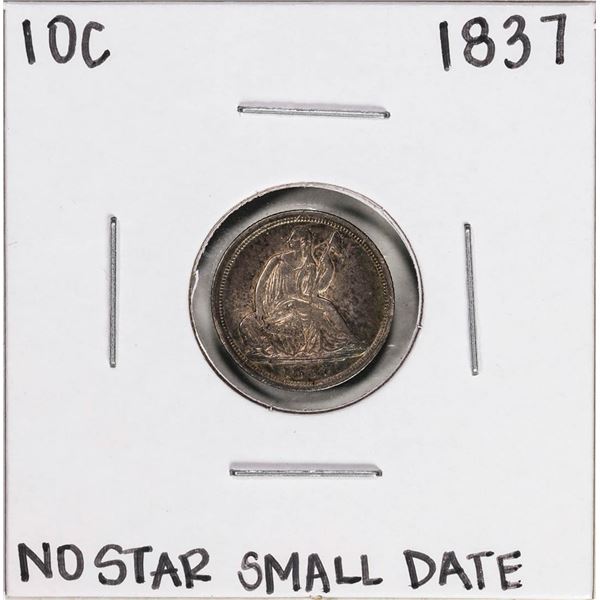 1837 No Stars Small Date Seated Liberty Half Dime Coin