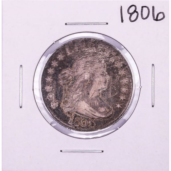 1806 Draped Bust Quarter Coin - Graffiti