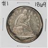 Image 1 : 1869 $1 Seated Liberty Silver Dollar Coin