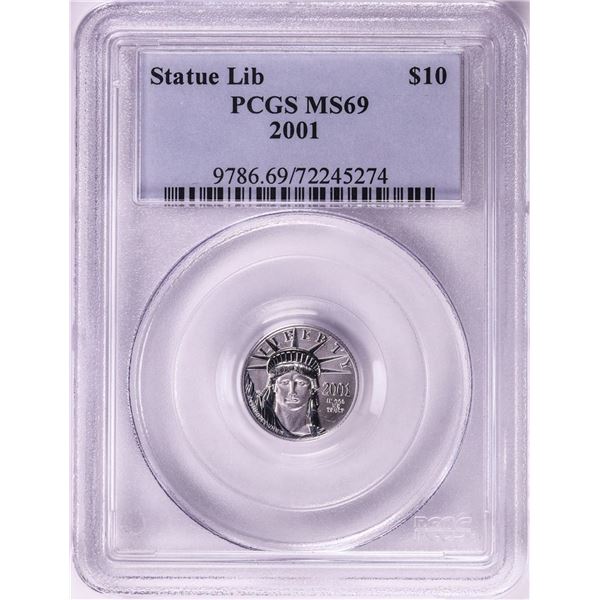 2001 $10 American Platinum Eagle Coin PCGS MS69