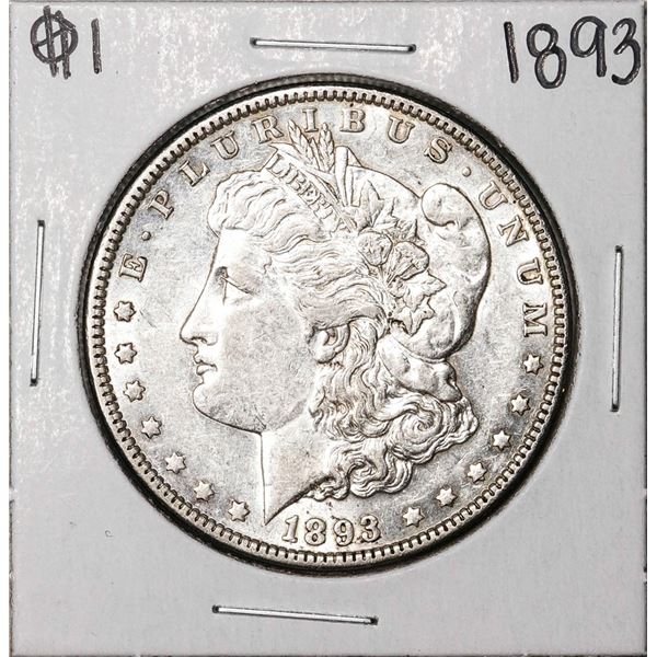 1893 $1 Morgan Silver Dollar Coin