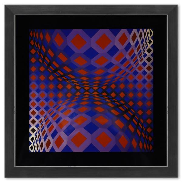 Victor Vasarely  Ondocto - X La Serie Structures Universelles L'Octogone  Mixed Media