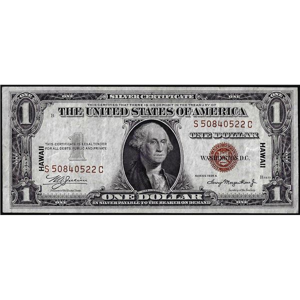 1935A $1 Hawaii WWII Emergency Issue Silver Certificate Note