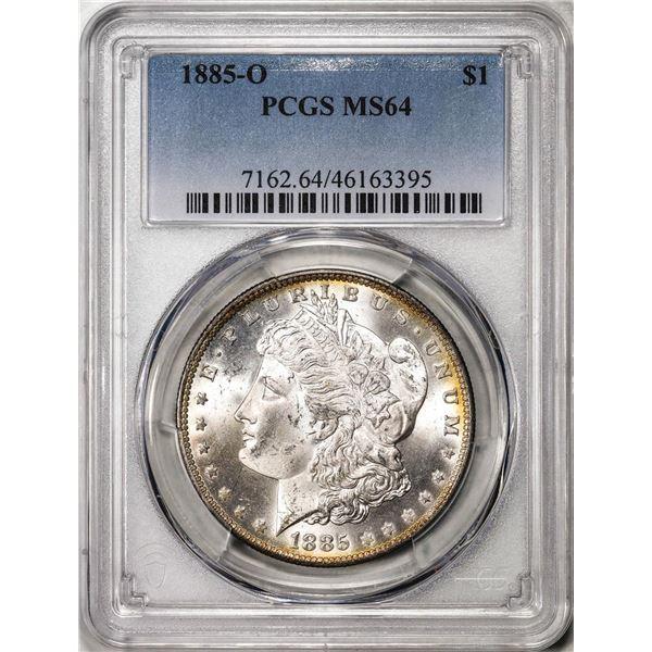 1885-O $1 Morgan Silver Dollar Coin PCGS MS64