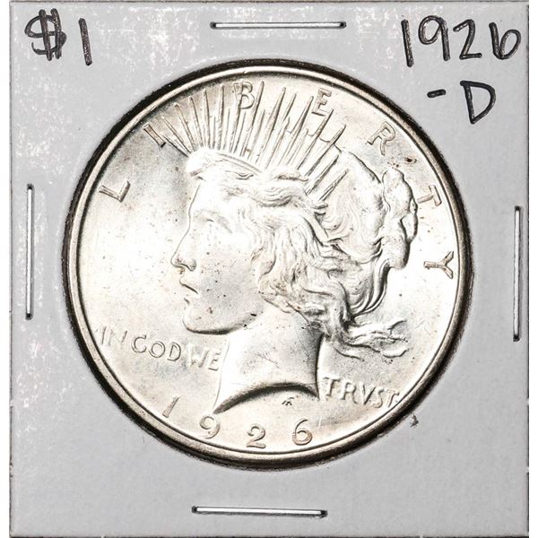 1926-D $1 Peace Silver Dollar Coin