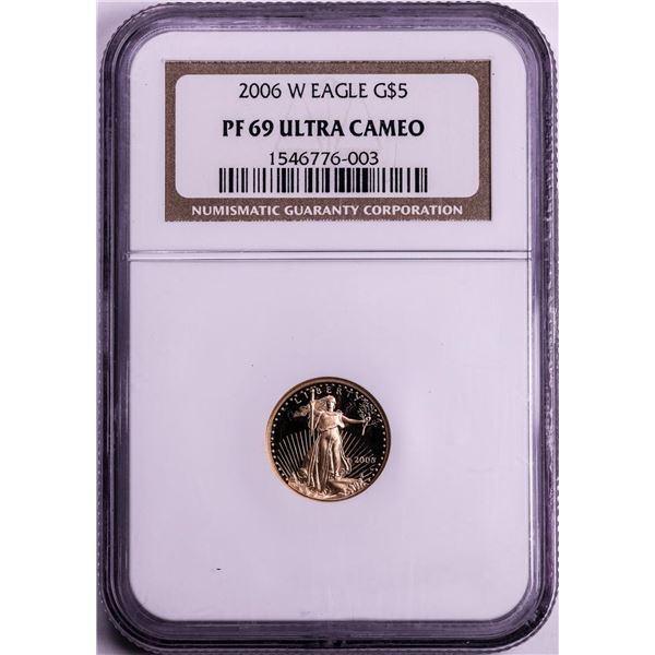 2006-W $5 Proof American Gold Eagle Coin NGC PF69 Ultra Cameo