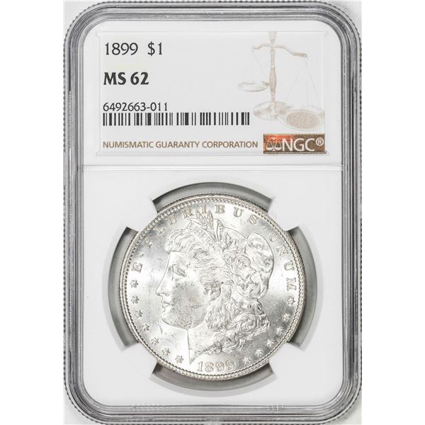 1899 $1 Morgan Silver Dollar Coin NGC MS62