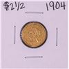 Image 1 : 1904 $2 1/2 Liberty Head Quarter Eagle Gold Coin