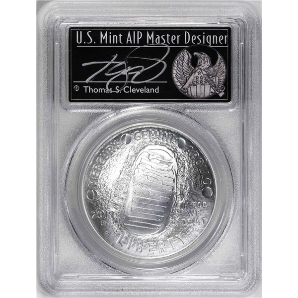 2019-P $1 Apollo 11 Commemorative Silver Dollar Coin PCGS MS70 FS Cleveland Signature