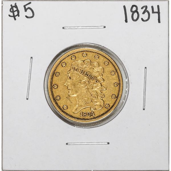 1834 $5 Classic Head Half Eagle Gold Coin