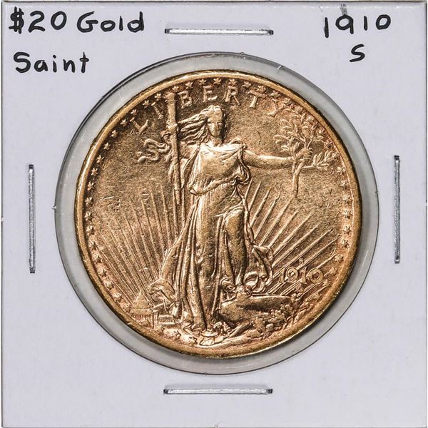 1910-S $20 St. Gaudens Double Eagle Gold Coin