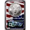 Image 2 : 2021(P) Type 1 $1 American Silver Eagle Coin NGC MS70 Early Releases Philadelphia Flag