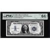 Image 1 : 1934 $1 Funnyback Silver Certificate Note Fr.1606 PMG Choice Uncirculated 64EPQ