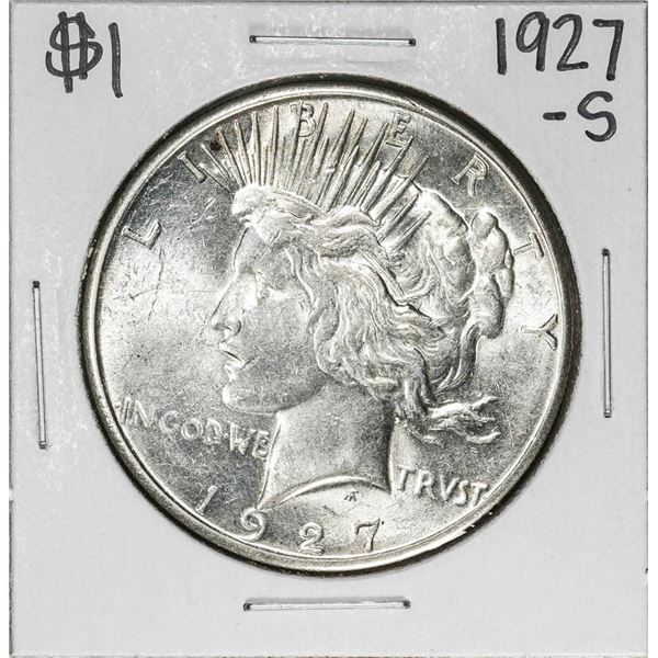 1927-S $1 Peace Silver Dollar Coin