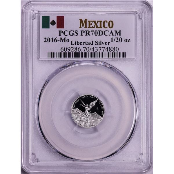 2016-Mo Mexico Proof 1/20 oz Silver Libertad Coin PCGS PR70DCAM