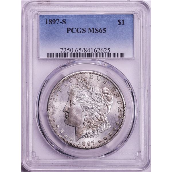 1897-S $1 Morgan Silver Dollar Coin PCGS MS65