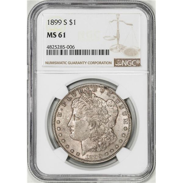 1899-S $1 Morgan Silver Dollar Coin NGC MS61