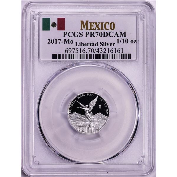 2017-Mo Mexico Proof 1/10 oz Silver Libertad Coin PCGS PR70DCAM