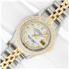 Image 2 : Rolex Ladies Two Tone Mother of Pearl String Diamond Datejust Wristwatch