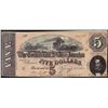 Image 1 : 1864 $5 Confederate States of America Note