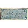 Image 2 : 1864 $5 Confederate States of America Note