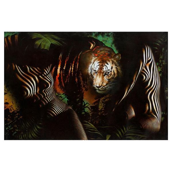 Vera Goncharenko "The Ladies With The Tiger" Limited Edition Giclee On Canvas