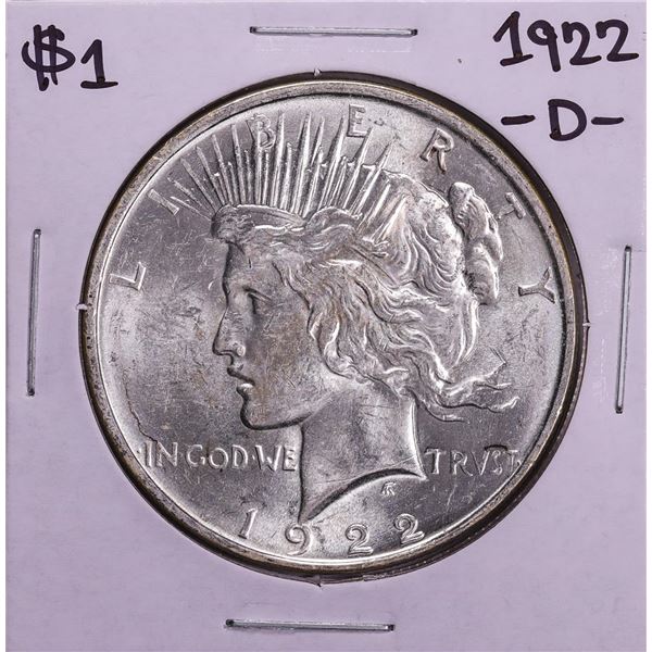 1922-D $1 Peace Silver Dollar Coin