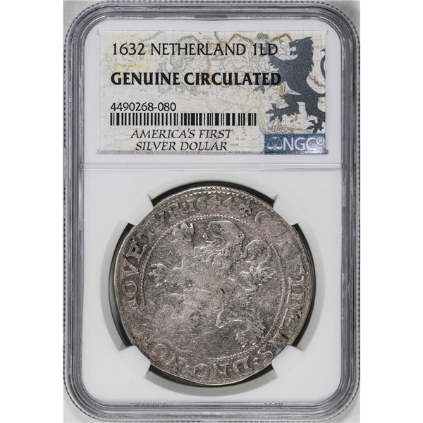 1632 Netherland Dutch Lion Daalder Silver Coin NGC Genuine Circulated