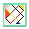 Image 1 : Yaacov Agam "Homage To Mondrian (Green Border)" Limited Edition Serigraph On Board