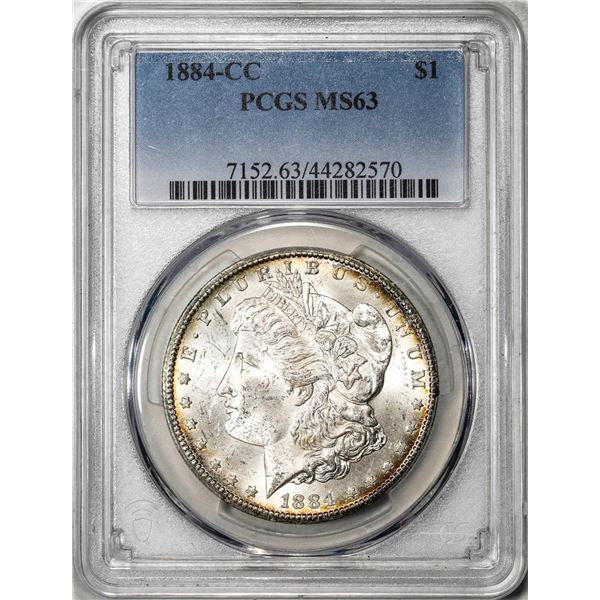 1884-CC $1 Morgan Silver Dollar Coin PCGS MS63