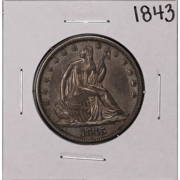 1843 Seated Liberty Half Dollar Coin