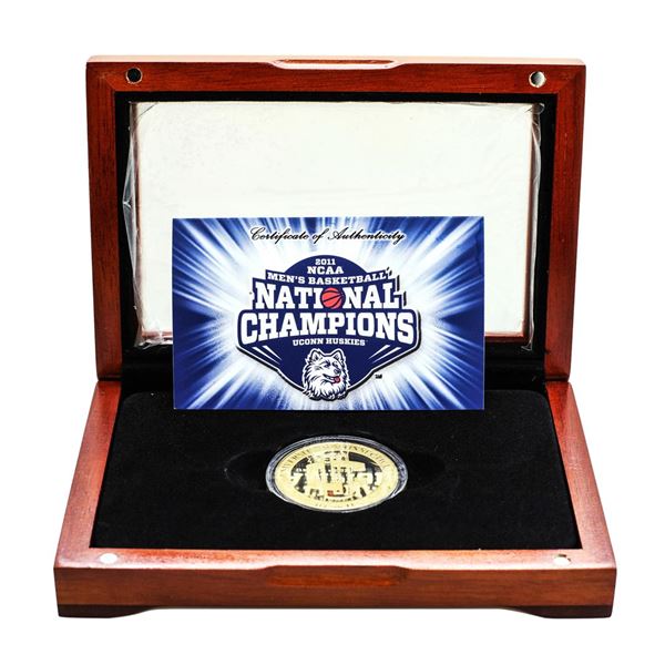 2011 UCONN Huskies National Champions 1.5 oz 24kt Gold Medal Limited Edition 1 of 11