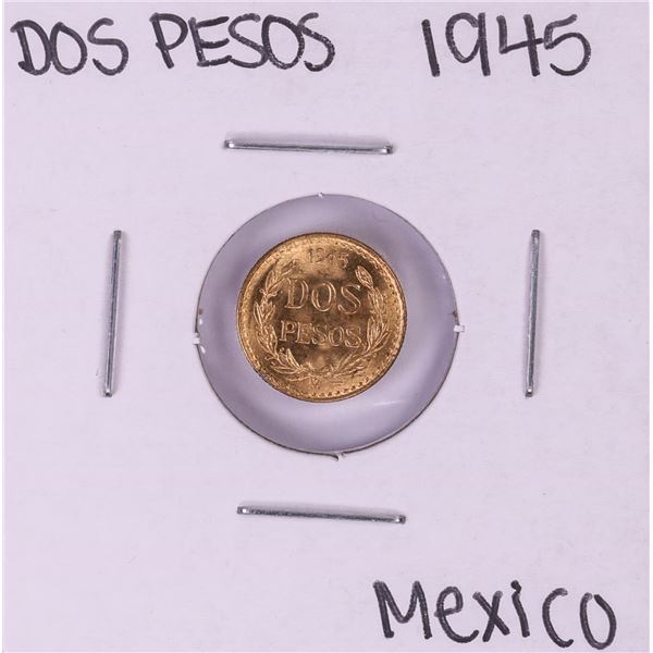 1945 Mexico Dos Pesos Gold Coin