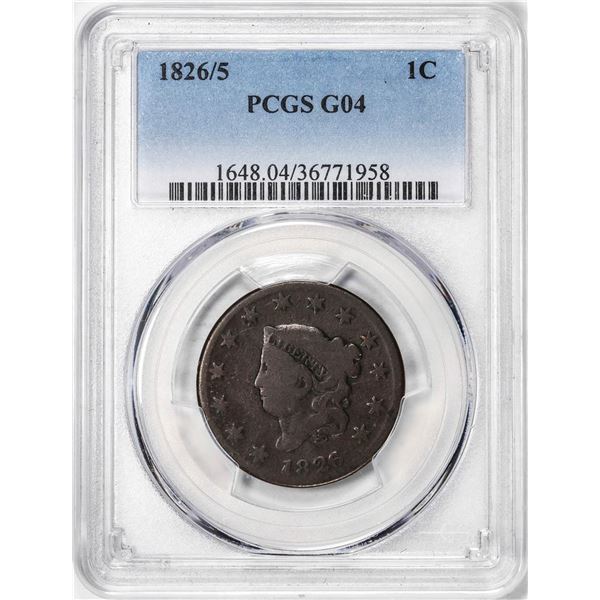 1826/5 Coronet Head Large Cent Coin PCGS G04