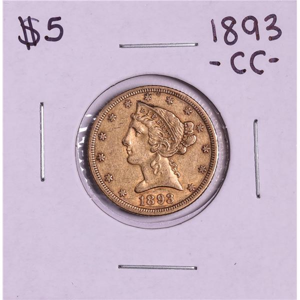 1893-CC $5 Liberty Head Half Eagle Gold Coin