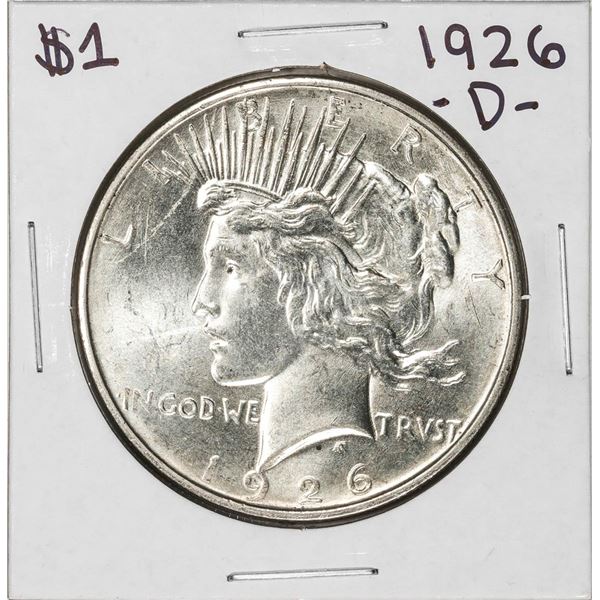 1926-D $1 Peace Silver Dollar Coin