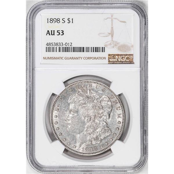 1898-S $1 Morgan Silver Dollar Coin NGC AU53