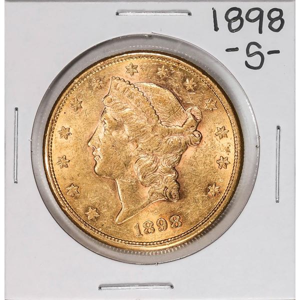 1898-S $20 Liberty Head Double Eagle Gold Coin