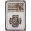 Image 1 : 281-261 BC Seleucid Kingdom Antiochus I AR Tetradrachm Ancient Coin NGC Ch F