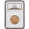 Image 1 : 1881 $10 Liberty Head Eagle Gold Coin NGC MS62