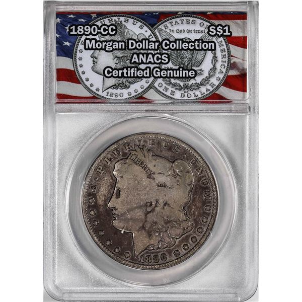 1890-CC $1 Morgan Silver Dollar Coin ANACS Genuine