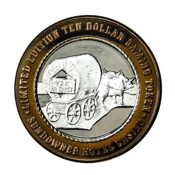 .999 Silver Sundowner Hotel Casino Reno, NV $10 Casino Limited Edition Gaming Token