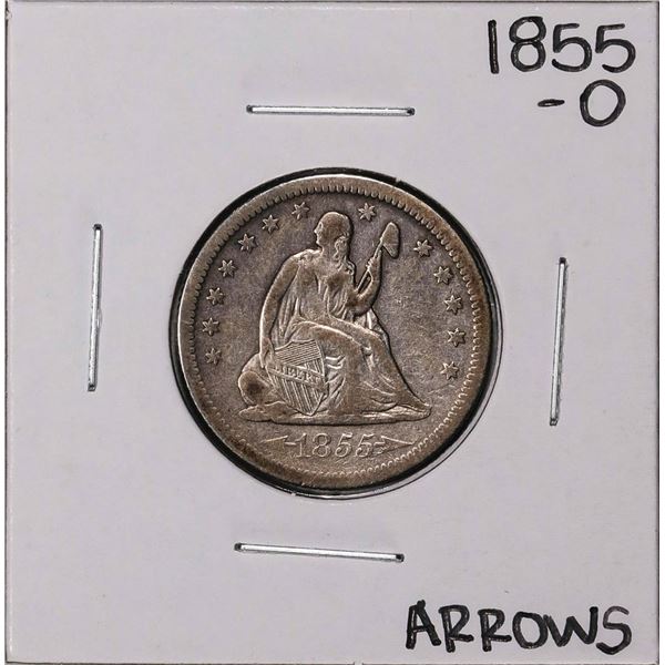 1855-O w/Arrows Seated Liberty Quarter Coin